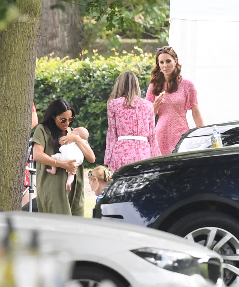 Kate Middleton and Meghan are thought to have barely spoken to one another at the polo