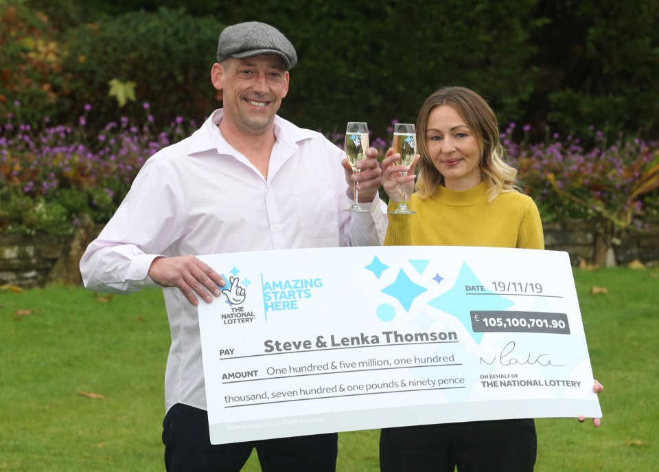 Steve Thomson and his wife Lenka are trying to spend sensibly after their £105m EuroMillions win