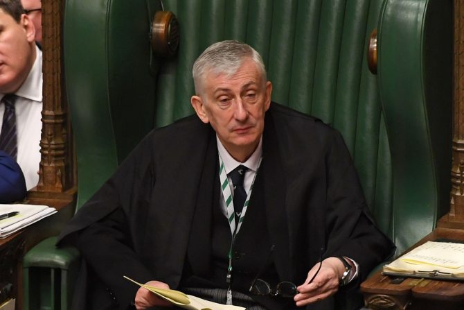 Sir Lindsay replaced John Bercow as speaker 