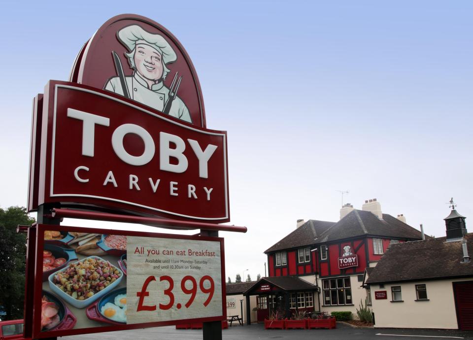 Toby Carvery diners save £6.24 each if they stack up deals