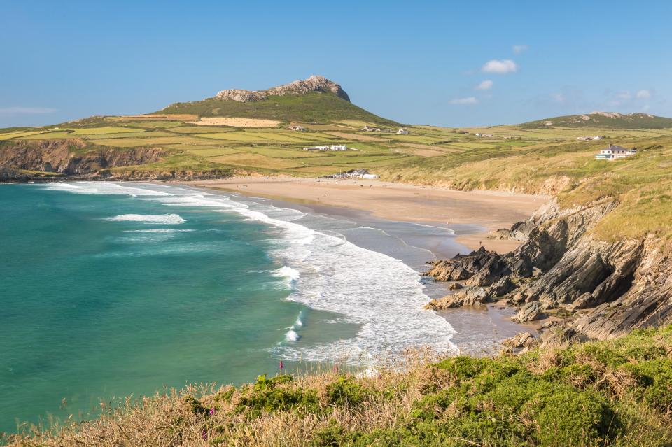 The view from Whitesands Bay to Carn Llidi near St Davids is breathtaking