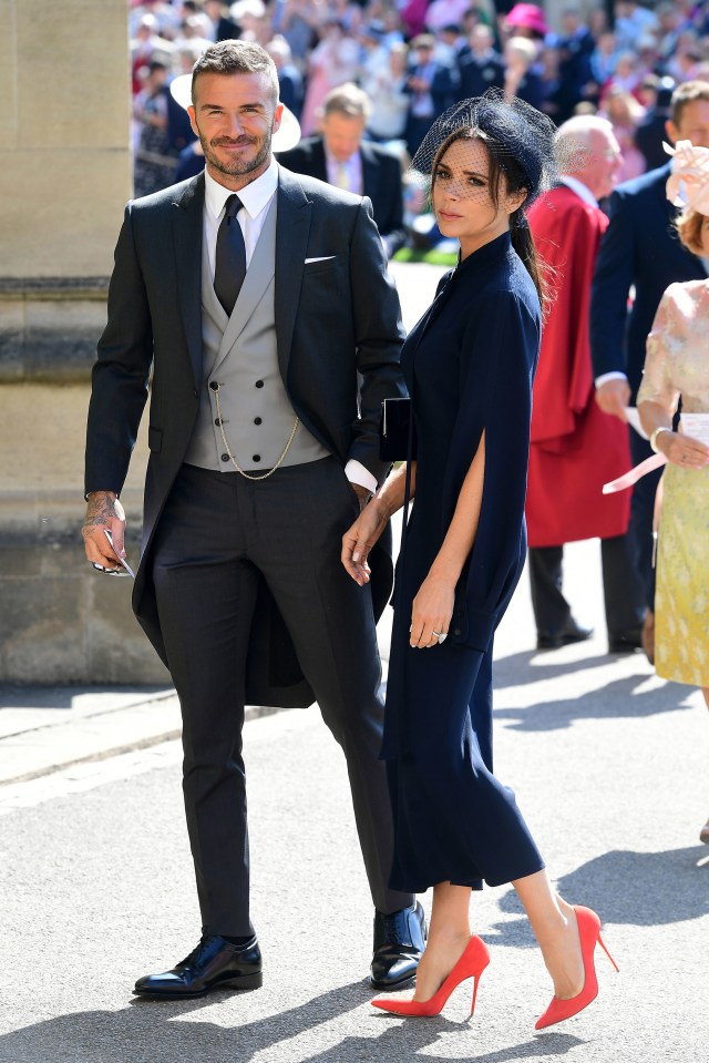 Posh and Becks were guests at Prince Harry and Meghan Markle's wedding in 2018