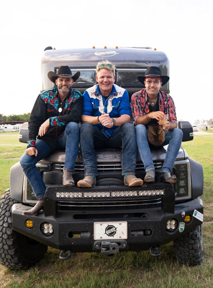 Fred, Gordon Ramsay and Gino D’Acampo film their American Road Trip for ITV