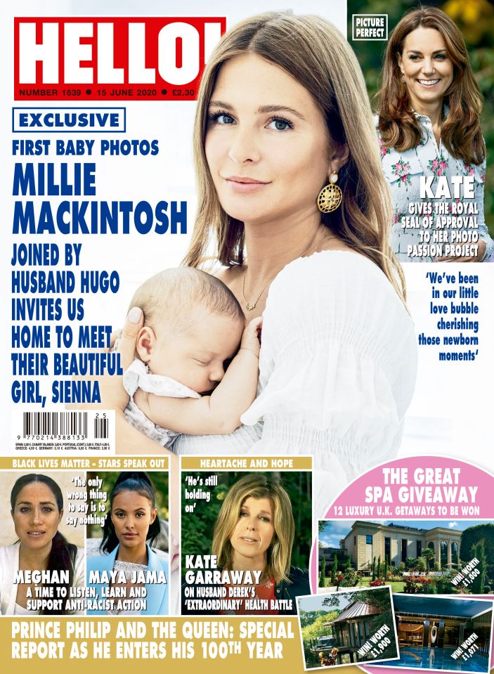 Millie introduced her baby daughter to the world in Hello! magazine