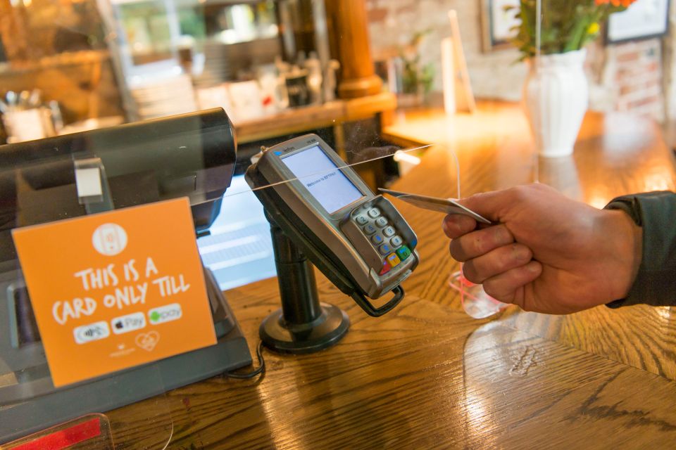 Only contactless payments will be accepted at bars