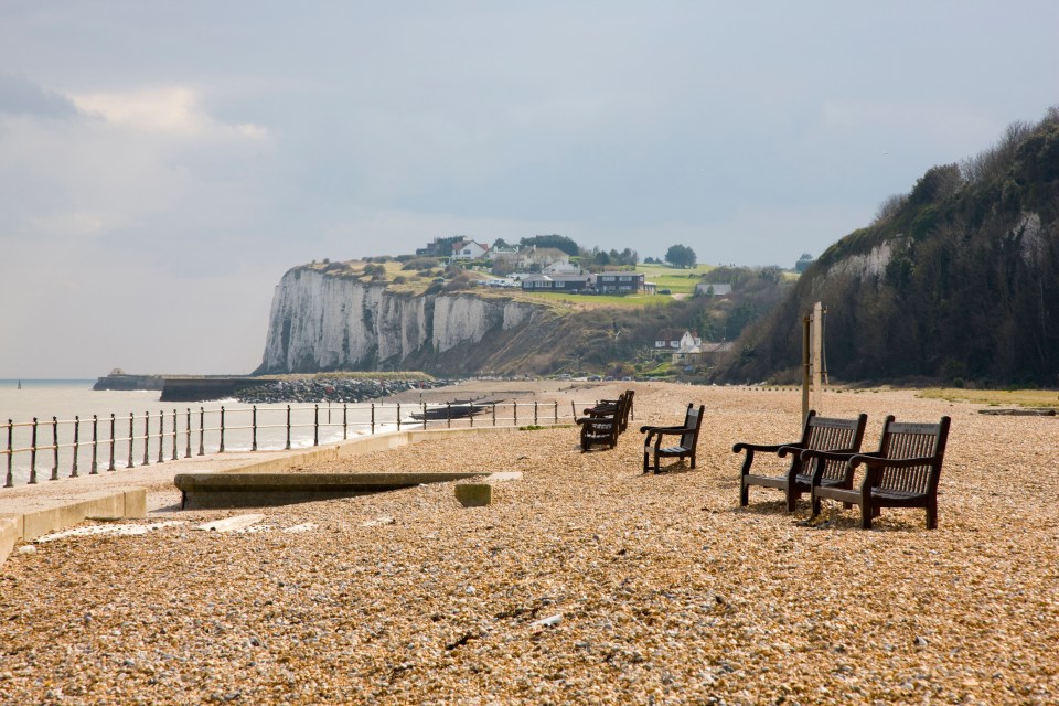 Kingsdown Beach is backed by grassy scrubland which is perfect for a solitary stroll