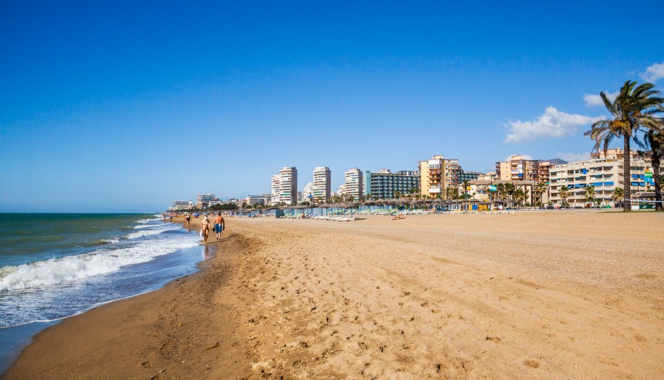 The popular Playamar beach in Torremolinos had been virtually deserted due to the coronavirus restrictions