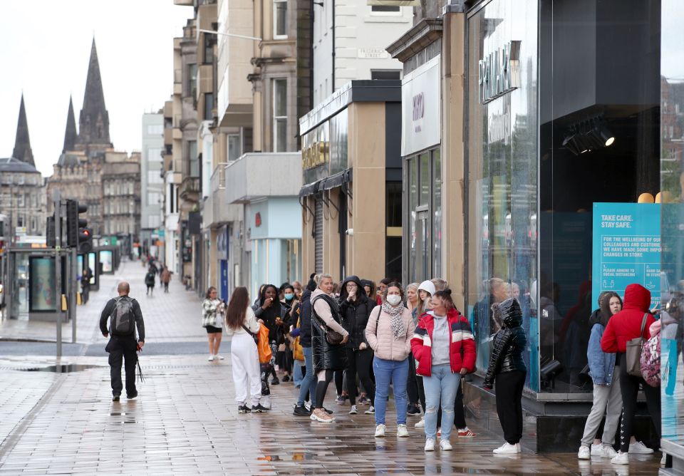 People have been spotted queuing outside Primark when it reopened across the country