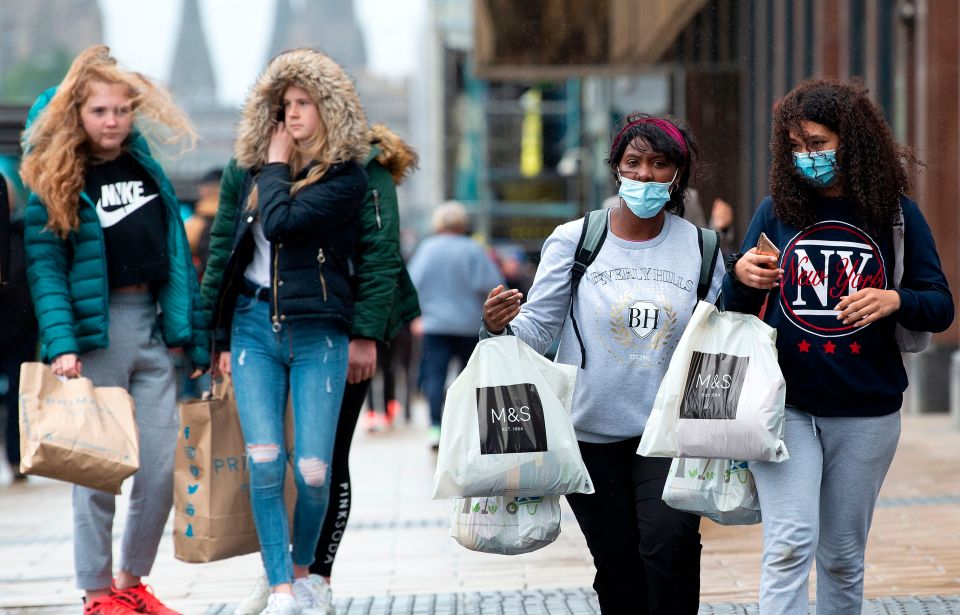 Shoppers must wear face masks today or face a £100 fine