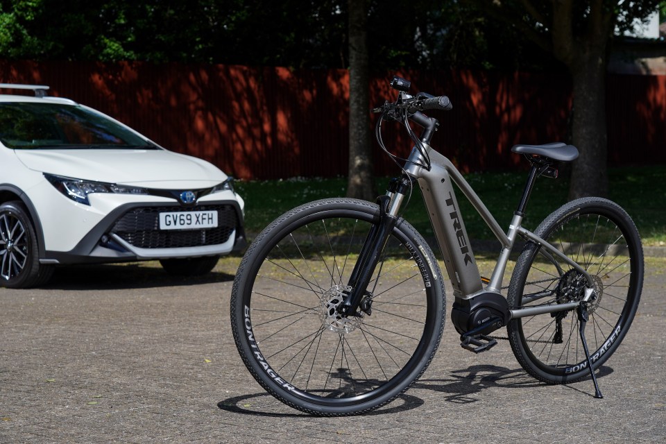 The bike that came with the car is also a Trek electric hybrid and can be bought for £2,900