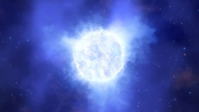 An artists impression of what the star may have looked like before it disappeared