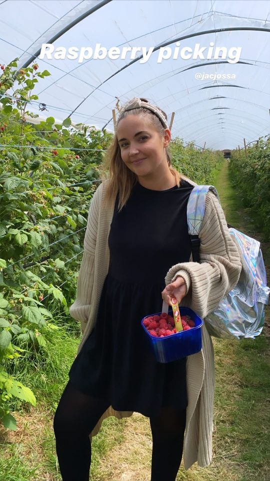 The family also filled a punnet with raspberries