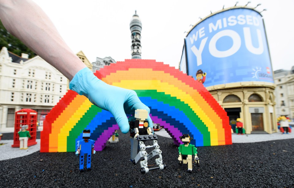 Lockdown heroes from NHS workers to Joe Wicks and Capt Tom Moore have been given the Lego treatment at Lego Land