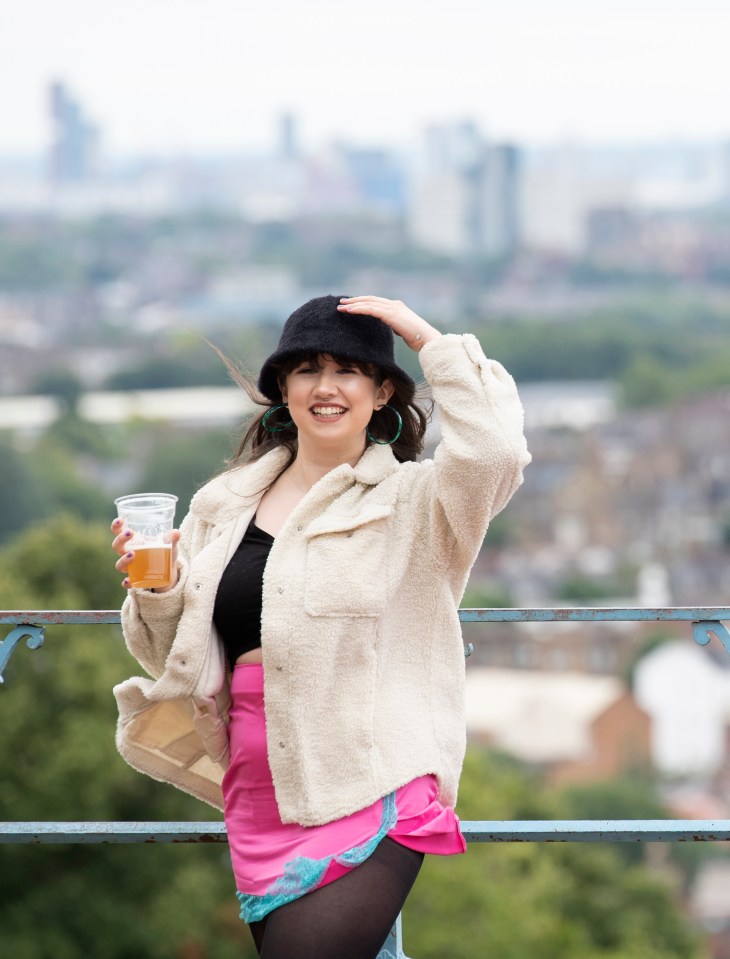 The wind and rain didn't put punters off from heading to the largest beer garden in London called The Terrace at Alexandra Palace