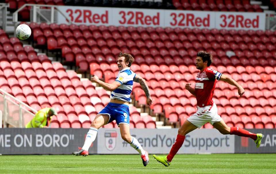  QPR striker Jordan Hugill scored a brilliant lob on the half-volley to sink Boro