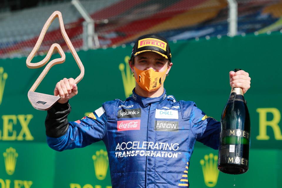 Lando Norris was ecstatic with his third-place finish