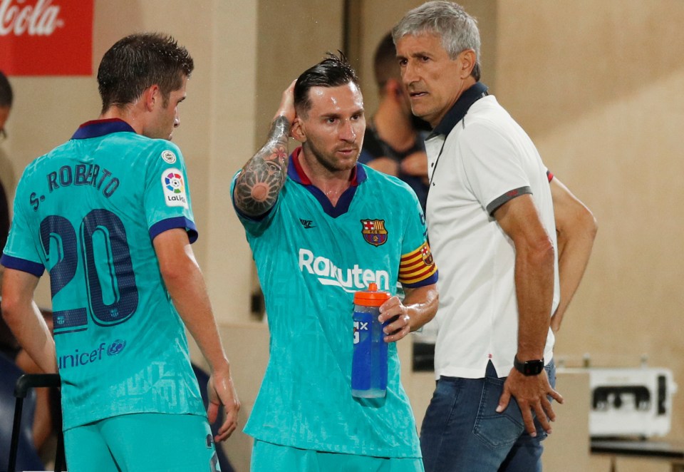 Barcelona boss Quique Setien held clear the air talks with Lionel Messi