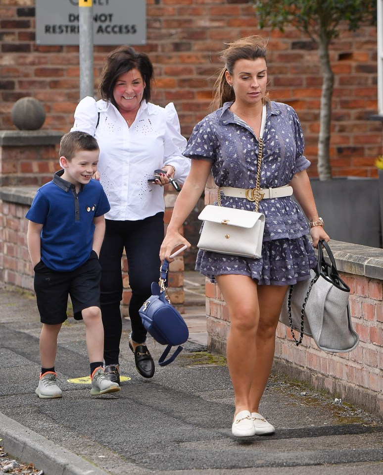 The Derby County star, 34, was out with his wife Coleen for a lunch in Cheshire 