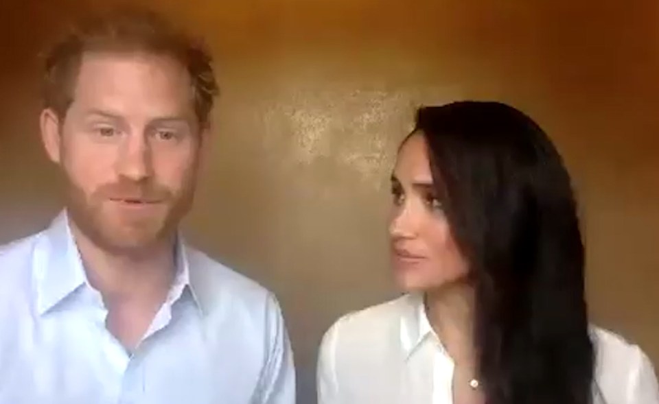 Meghan Markle stood by her husband as they urged people to get involved in uncomfortable conversations