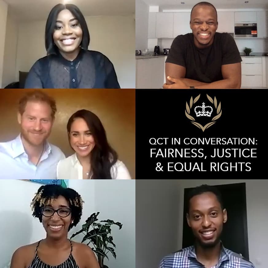 The Sussexes made the comments in the Queen's Commonwealth Trust video call, which was set up in response to the growing BLM movement