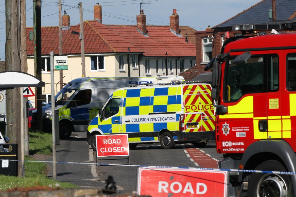 The car reportedly caught fire shortly before 1.45pm today