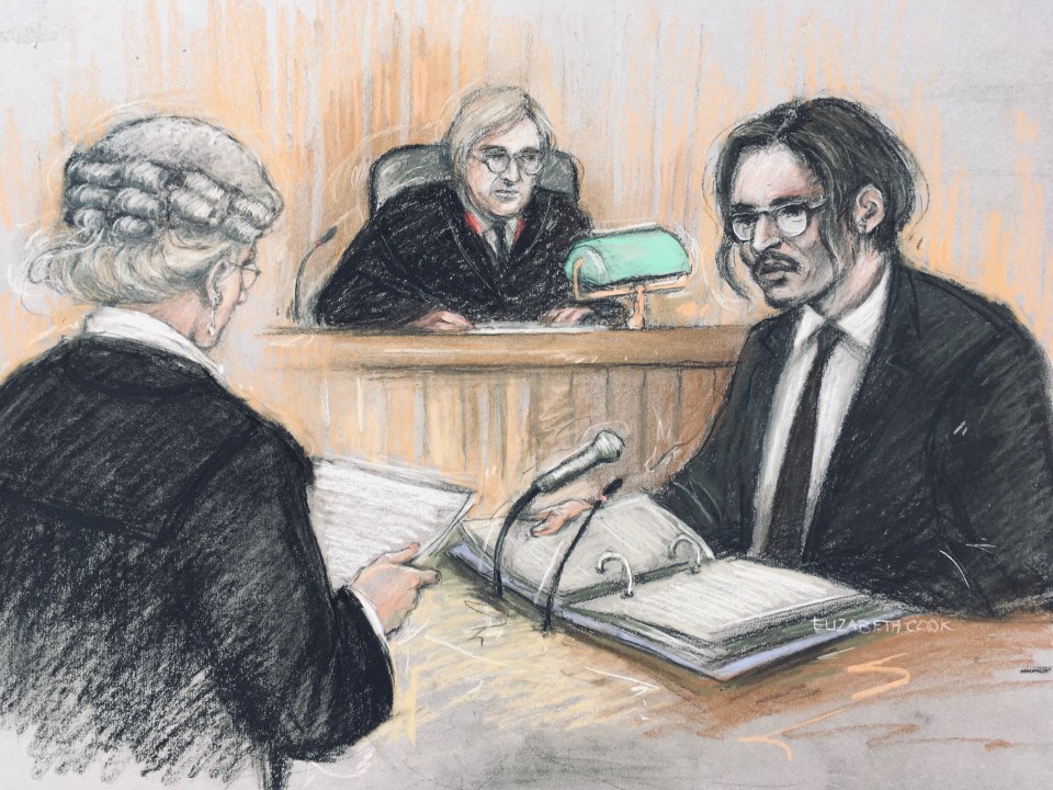 Depp is questioned at the High Court today