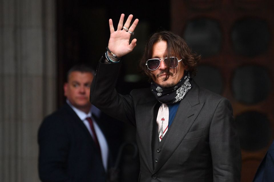 Depp also appeared in good spirits ahead of day two of his evidence