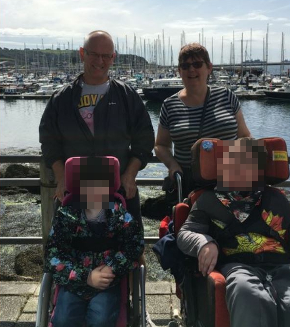 Jackie's two disabled children were not injured in the horror