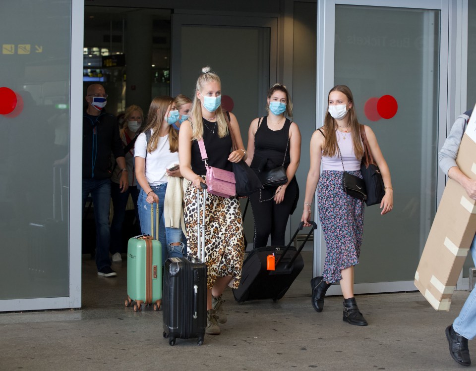 This group of girls made sure they followed the regulations and wore face masks