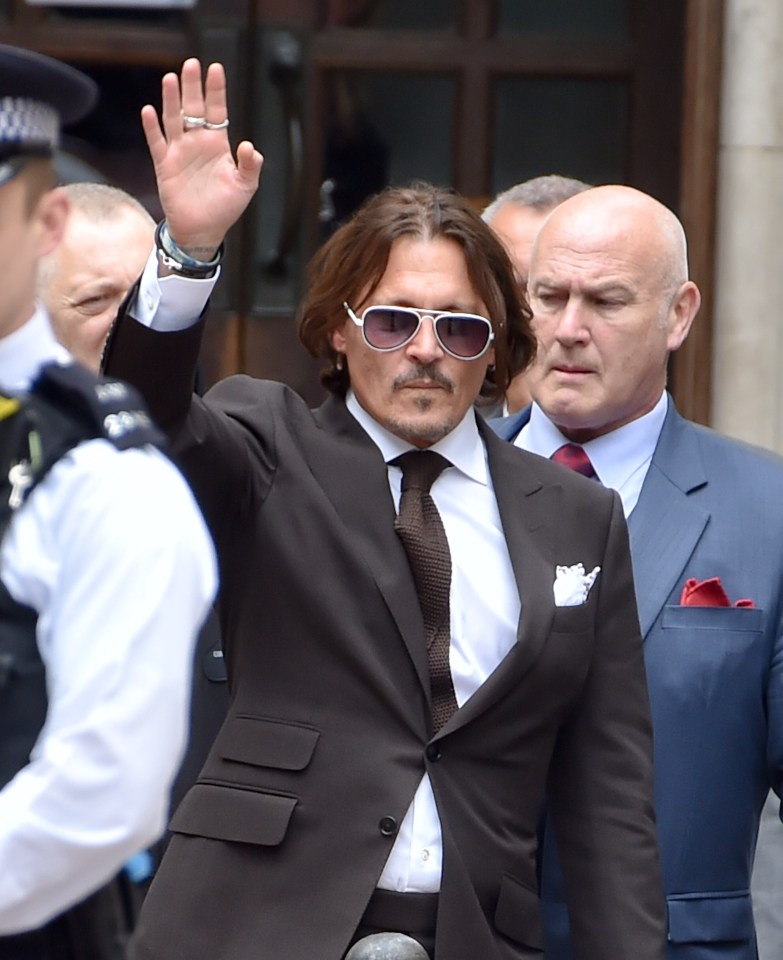 Johnny Deep seen leaving the High Court in London