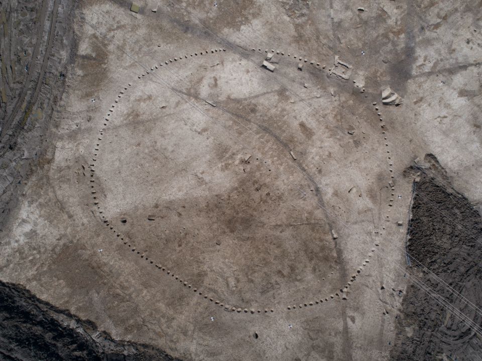 The archaeologists also found this circle monument