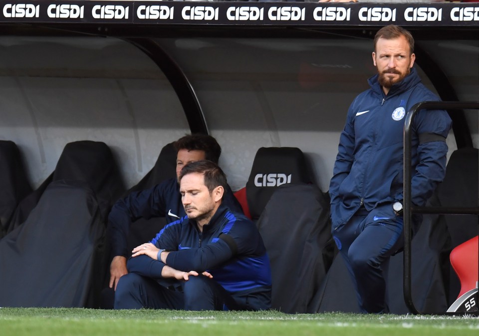 Jody Morris (right) could be found prowling the touchline with Frank Lampard until this year