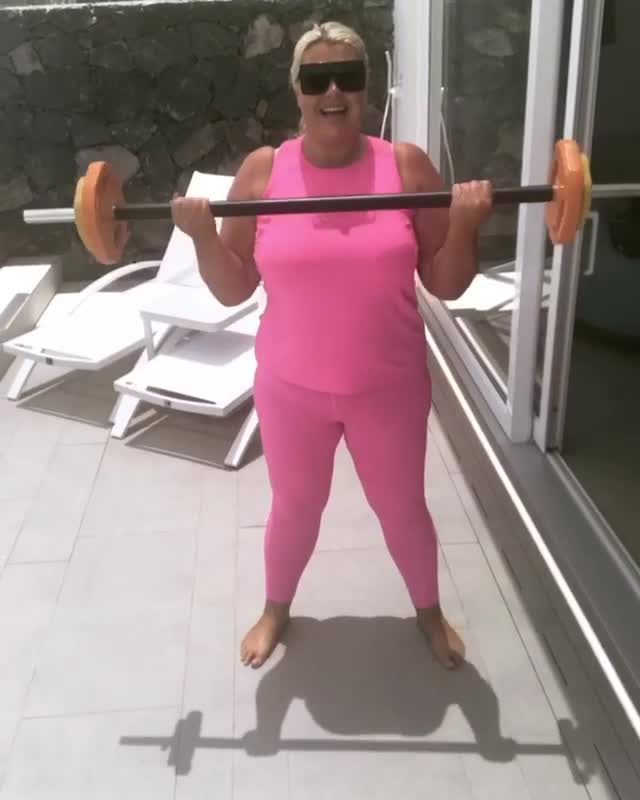 Gemma Collins has revealed her epic workout routine of deadlifts and squats as she exercises in Marbella