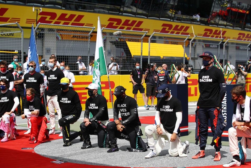 Lewis Hamilton said it was the drivers who decided to take a knee before the Styrian GP