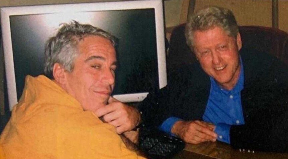 Jeffrey Epstein pictured alongside Bill Clinton