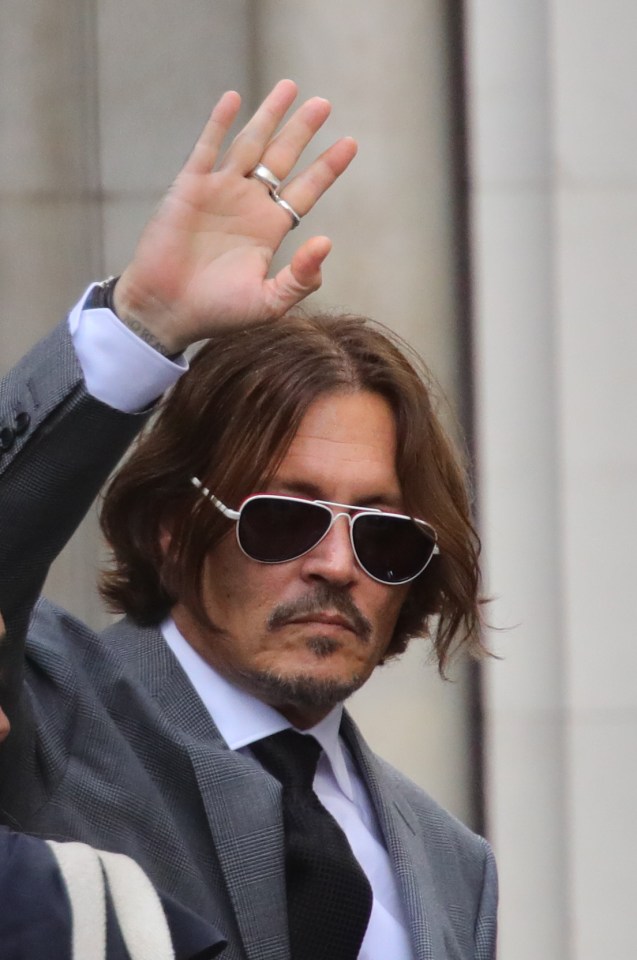 Johnny Depp pictured leaving the High Court