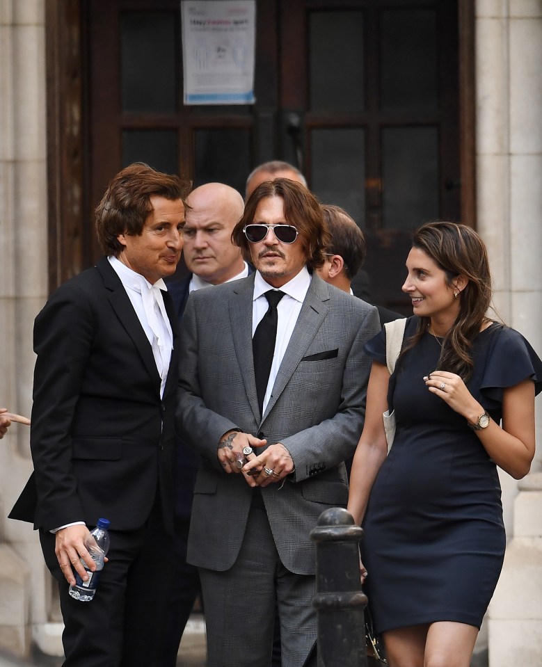 Johnny Depp pictured leaving the High Court