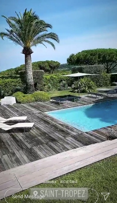 And a stunning pool with sun loungers