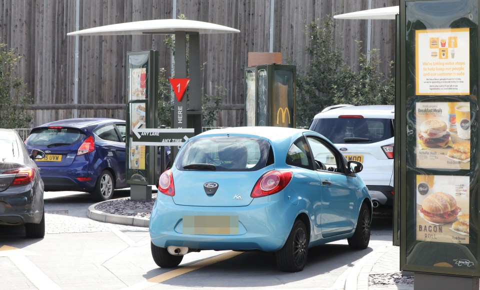 Queues of cars at the Gillingham branch today