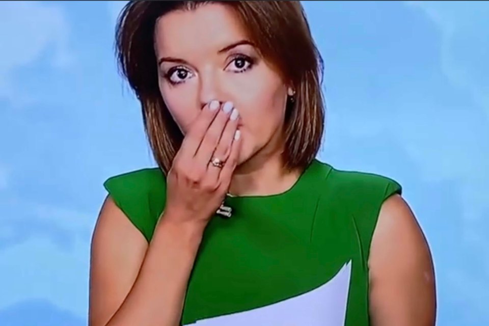 Journalist Marichka Padalko was reading the news when her tooth fell out