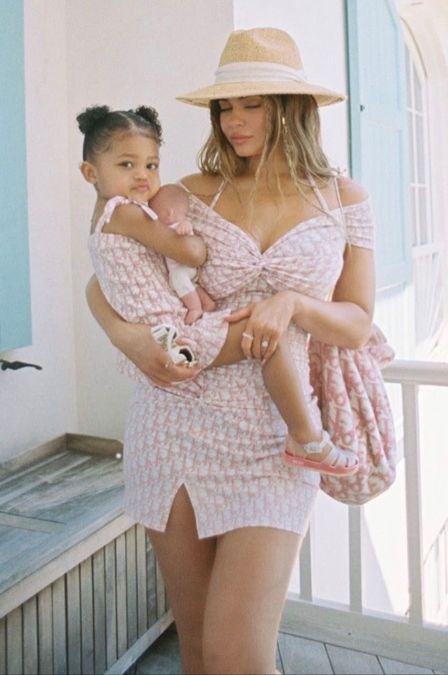 Kylie and Stormi have matching mother-daughter Dior dresses