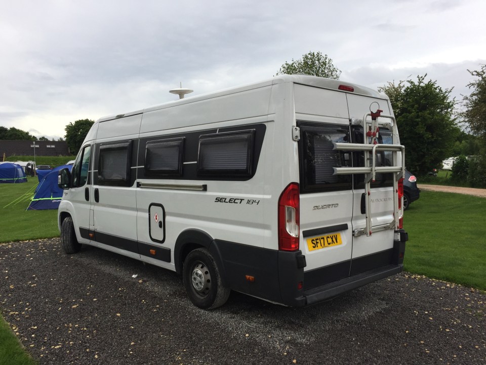 Our tour began at Beoley, Worcs, where we picked up our four-berth Swift motorhome from Rockin Vans