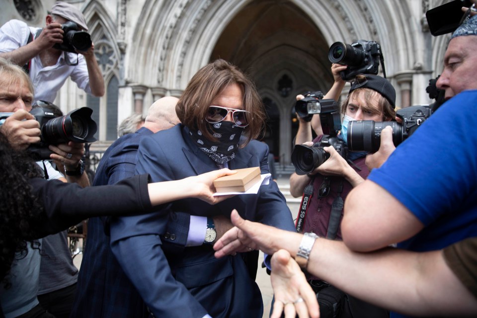 Depp arrives at court today