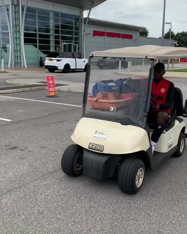 Pogba played taxi driver while driving around in a buggy 