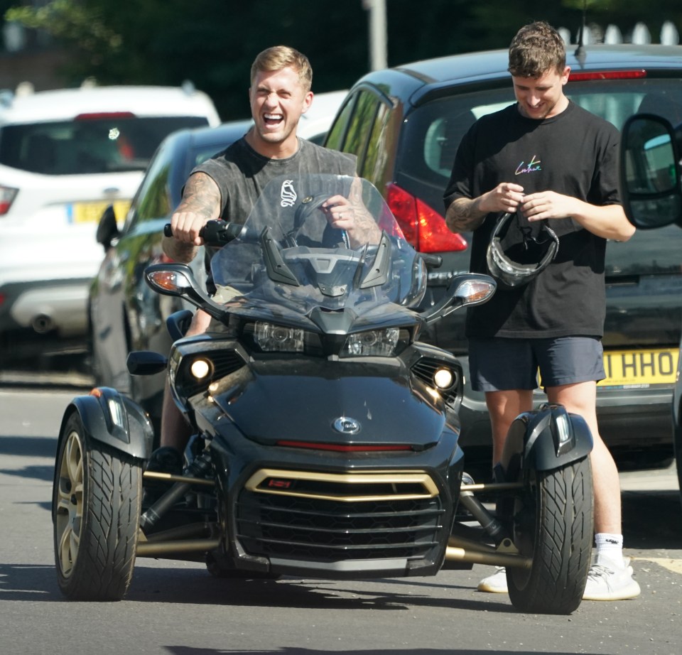 Dan couldn't wait to take his new trike for a spin