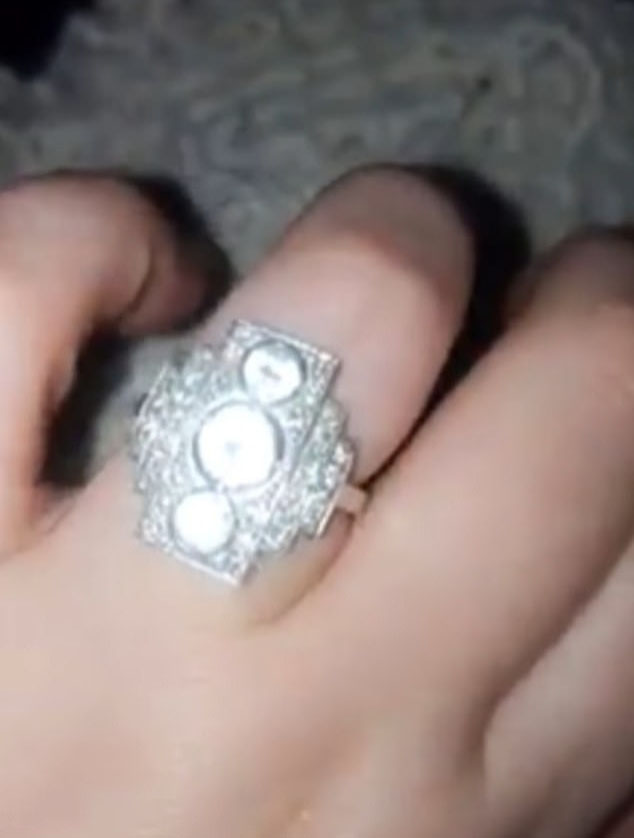 A bride-to-be was mocked after sharing a snap of her unusual engagement ring