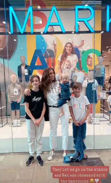 Stacey Solomon took her boys to see her new kids' collection in Primark stores on Monday