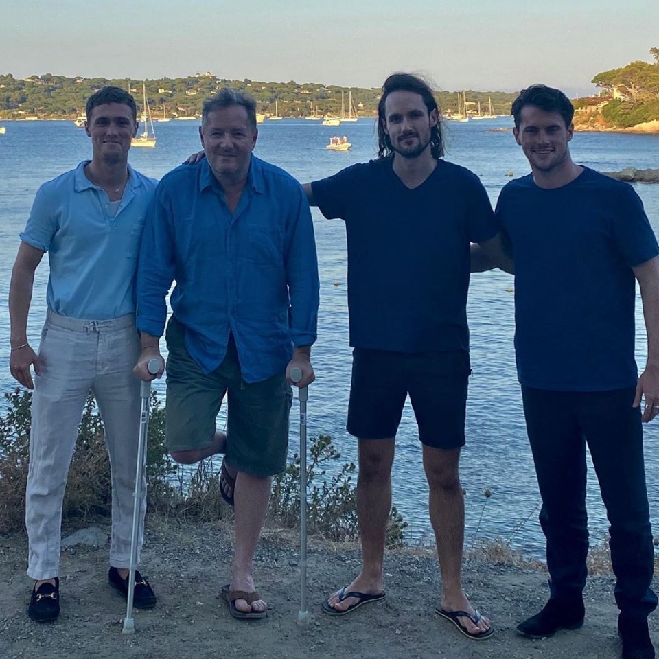 Piers with all three of his sons