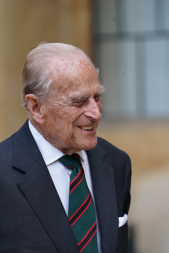 The 99-year-old was pictured smiling for the event at Windsor Castle