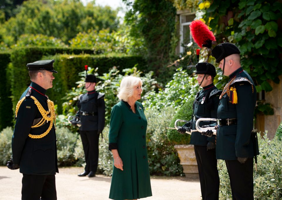 The duchess took on the role today after it was passed on by Prince Philip